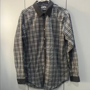 Calvin Klein Men's Checkered Shirt - Black and White